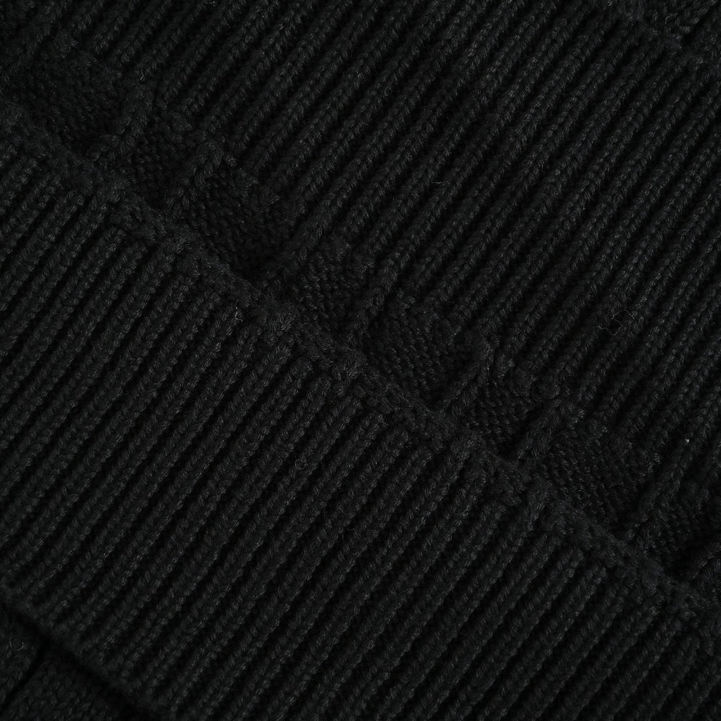 Ralph Lauren Cable-Knit Three-Button Polo Sweater - Black
