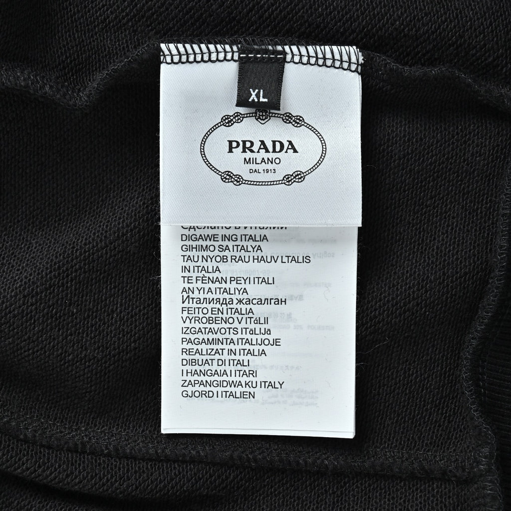 Prada Red Silicone Trim Zip-Up Jacket - Black