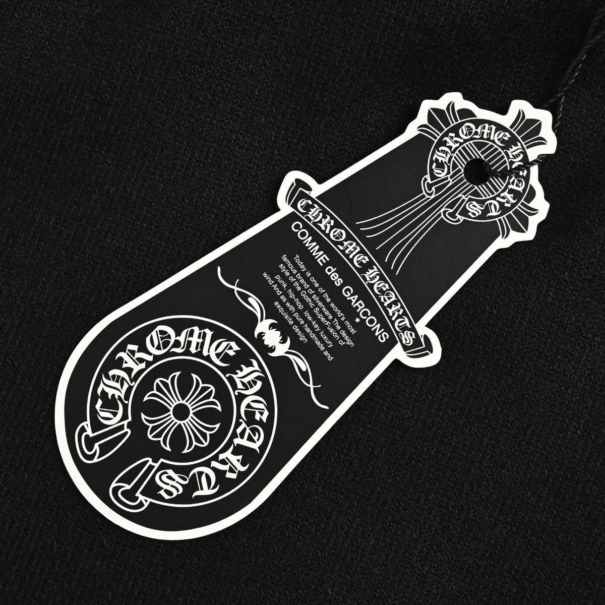 Chrome Hearts Rhinestone Logo Crewneck Knit Sweater - Black