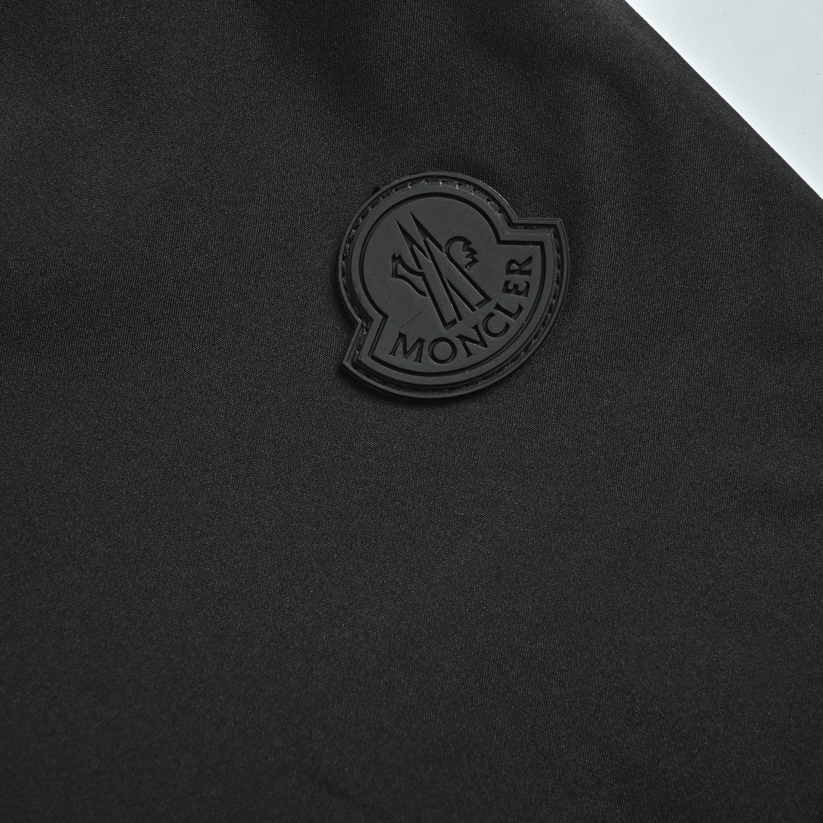 Moncler Black Sleeve Badge Hooded Zip-Up Jacket - Dark Navy