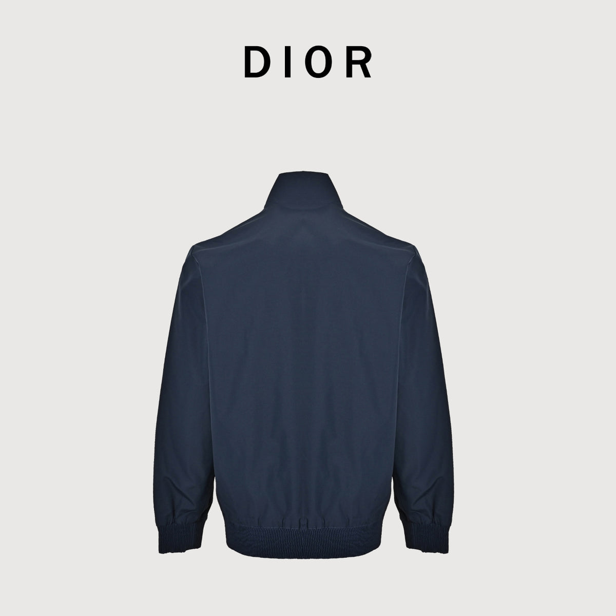 Dior Technical Fabric Letter-Embroidered Zip-Up Jacket - Dark Navy