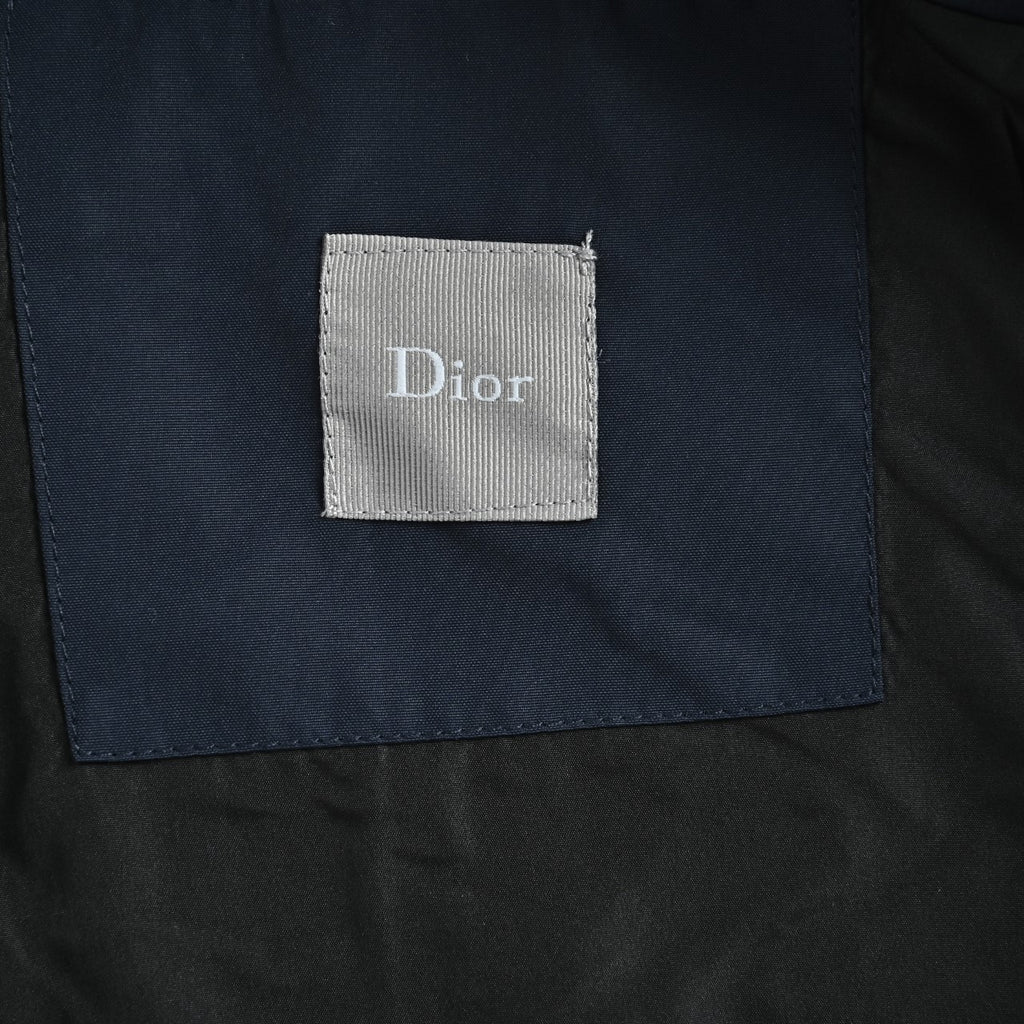 Dior Technical Fabric Letter-Embroidered Zip-Up Jacket - Dark Navy