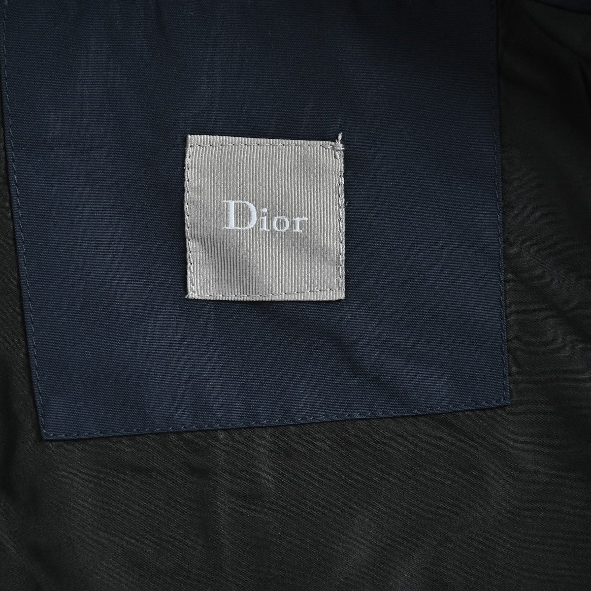 Dior Technical Fabric Letter-Embroidered Zip-Up Jacket - Dark Navy