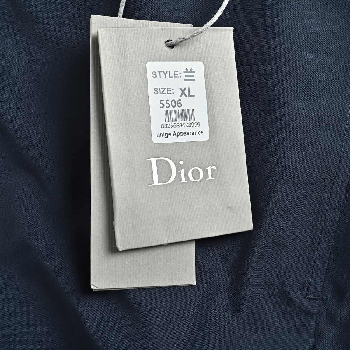 Dior Technical Fabric Letter-Embroidered Zip-Up Jacket - Dark Navy