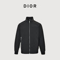 Dior Technical Fabric Letter-Embroidered Zip-Up Jacket - Black