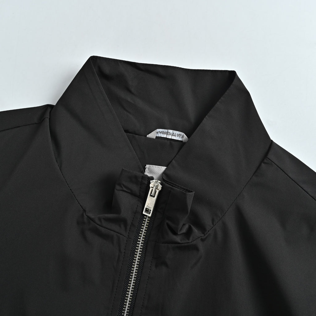 Dior Technical Fabric Letter-Embroidered Zip-Up Jacket - Black