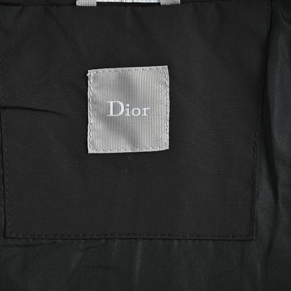 Dior Technical Fabric Letter-Embroidered Zip-Up Jacket - Black