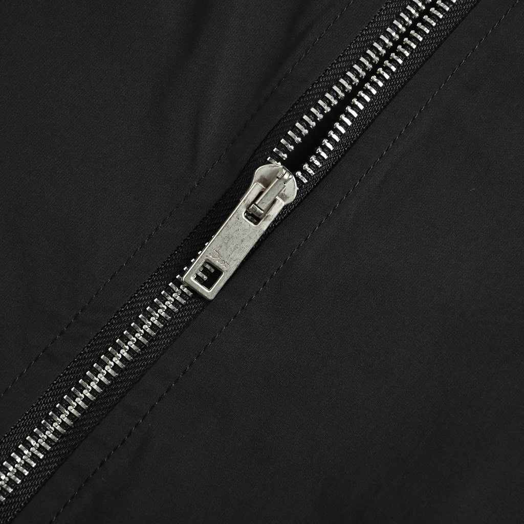 Dior Technical Fabric Letter-Embroidered Zip-Up Jacket - Black