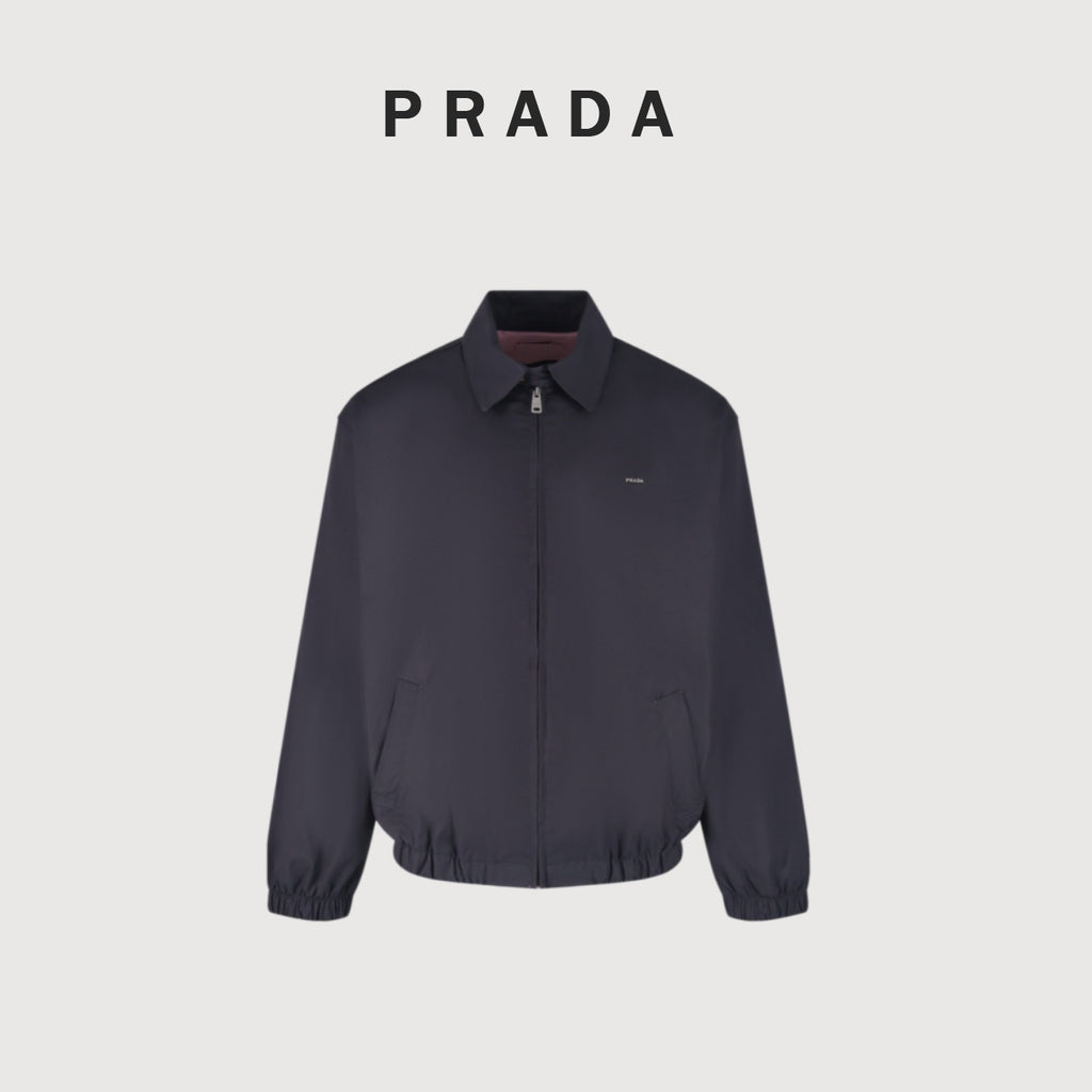 Prada Harrington Zip-Up Jacket - Dark Navy
