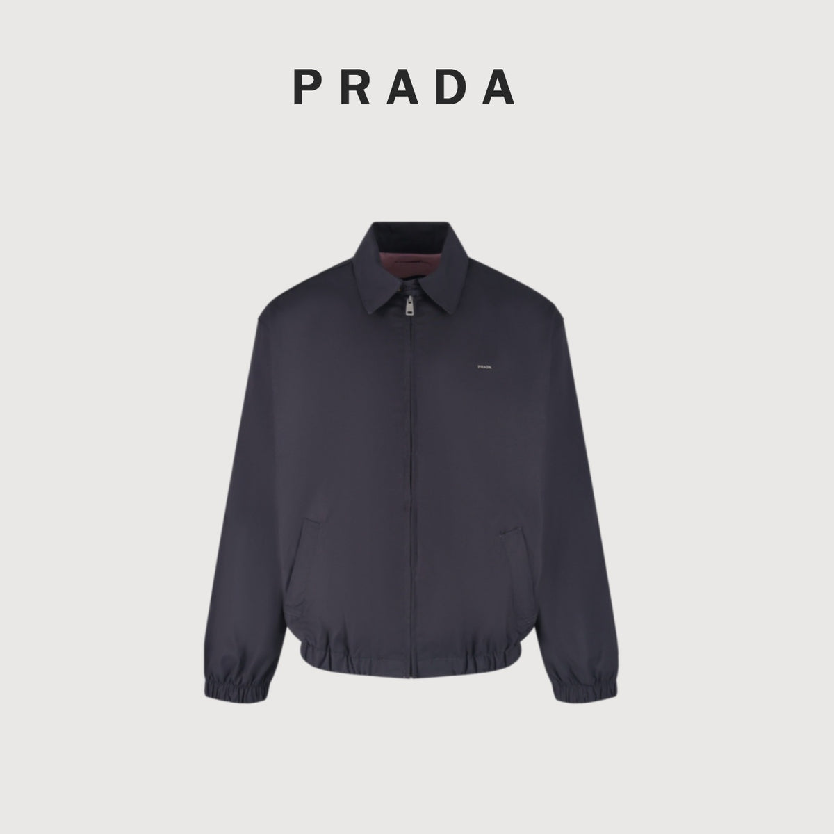 Prada Harrington Zip-Up Jacket - Dark Navy