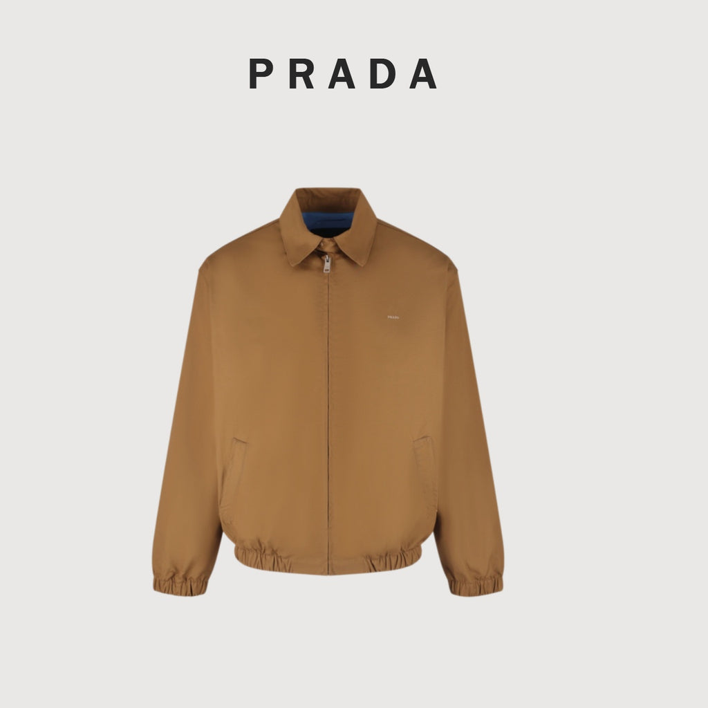 Prada Harrington Zip-Up Jacket - Camel