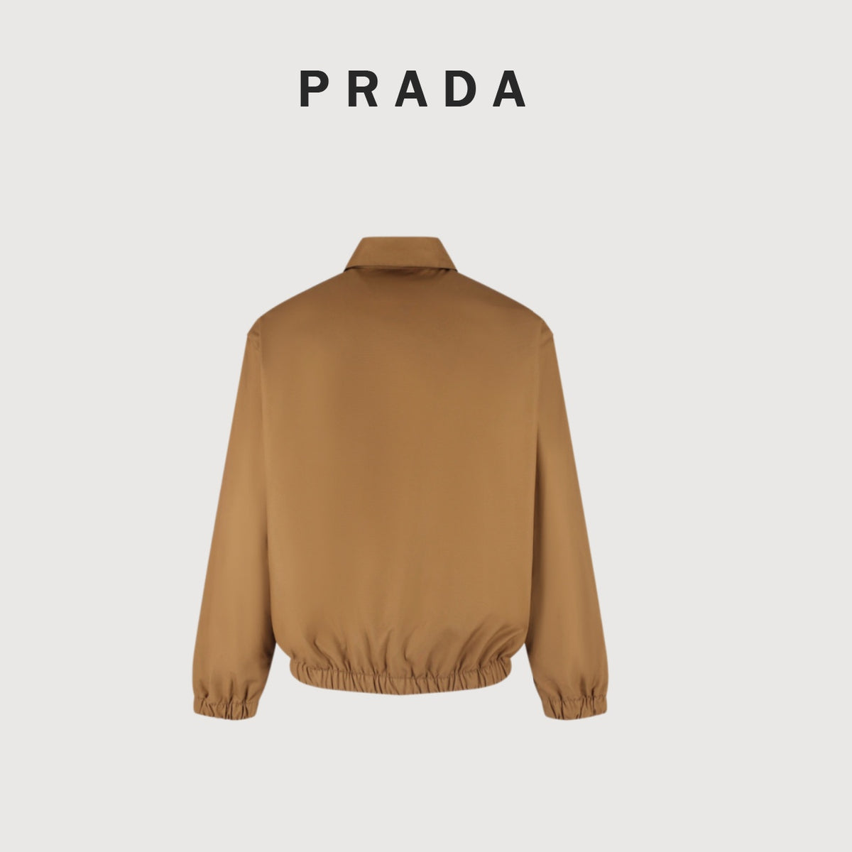 Prada Harrington Zip-Up Jacket - Camel