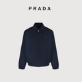 Prada Harrington Zip-Up Jacket - Navy Blue