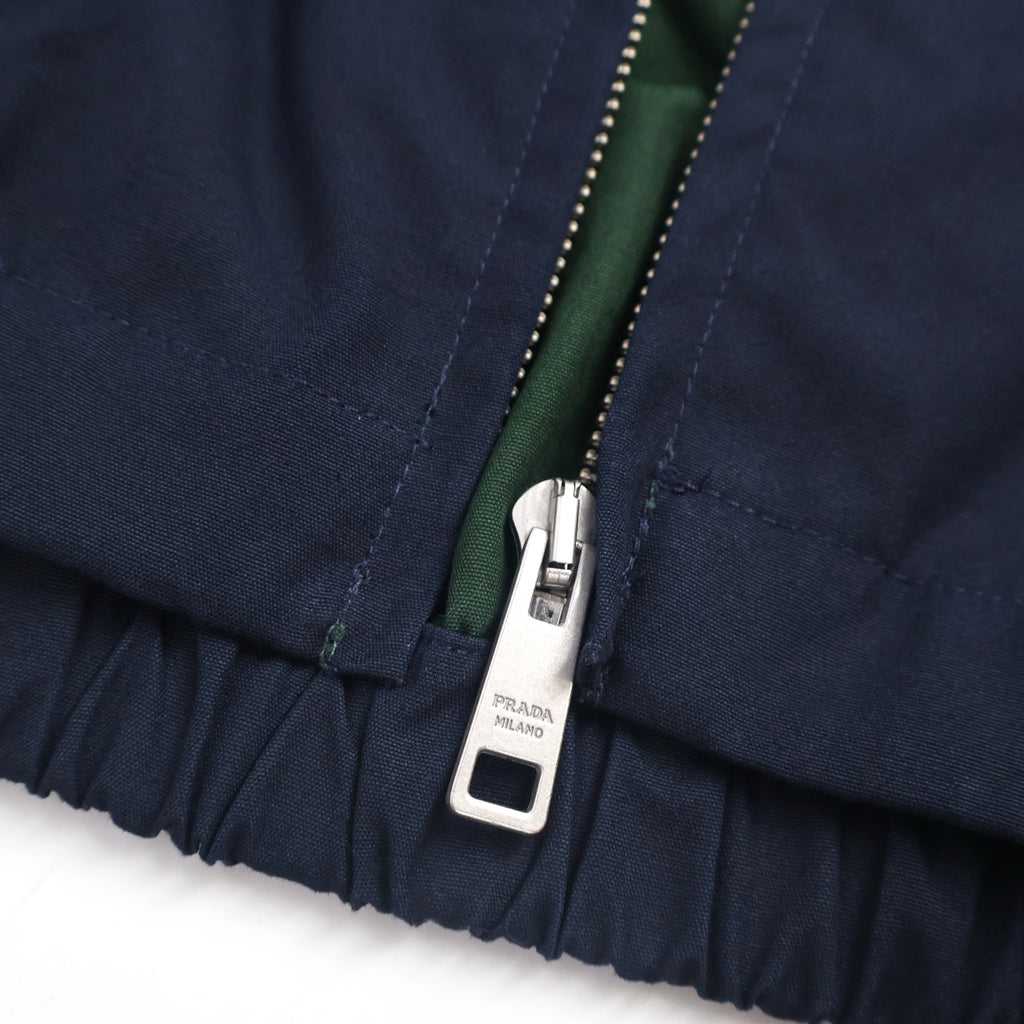 Prada Harrington Zip-Up Jacket - Navy Blue