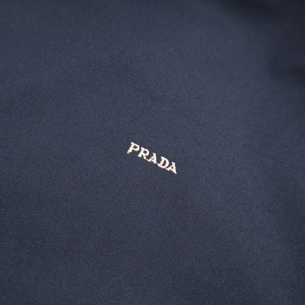 Prada Harrington Zip-Up Jacket - Navy Blue