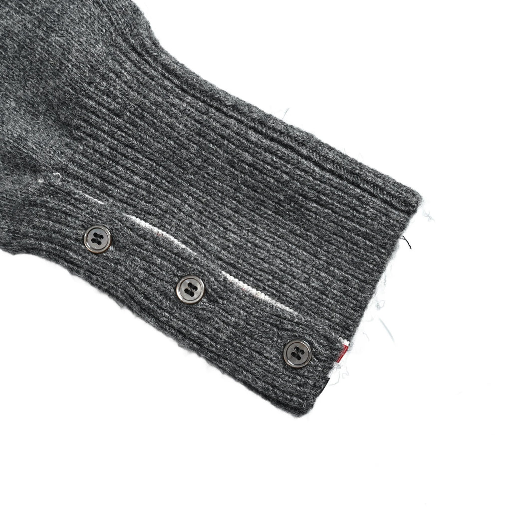 Thom Browne Four-Bar Crewneck Knit Sweater - Gray