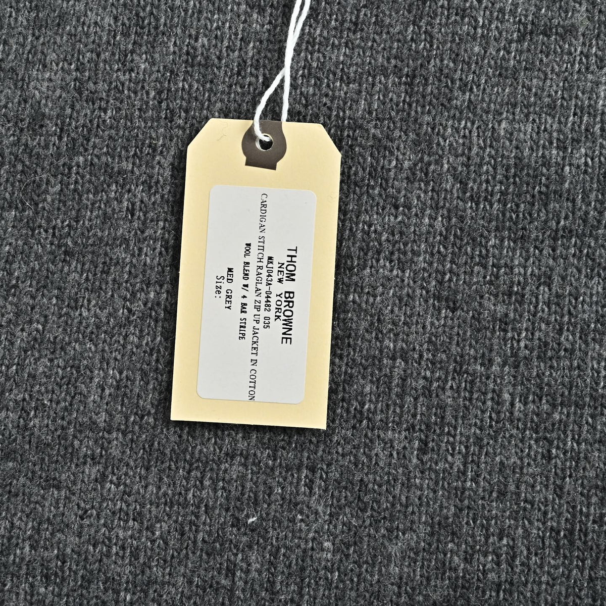 Thom Browne Four-Bar Crewneck Knit Sweater - Gray
