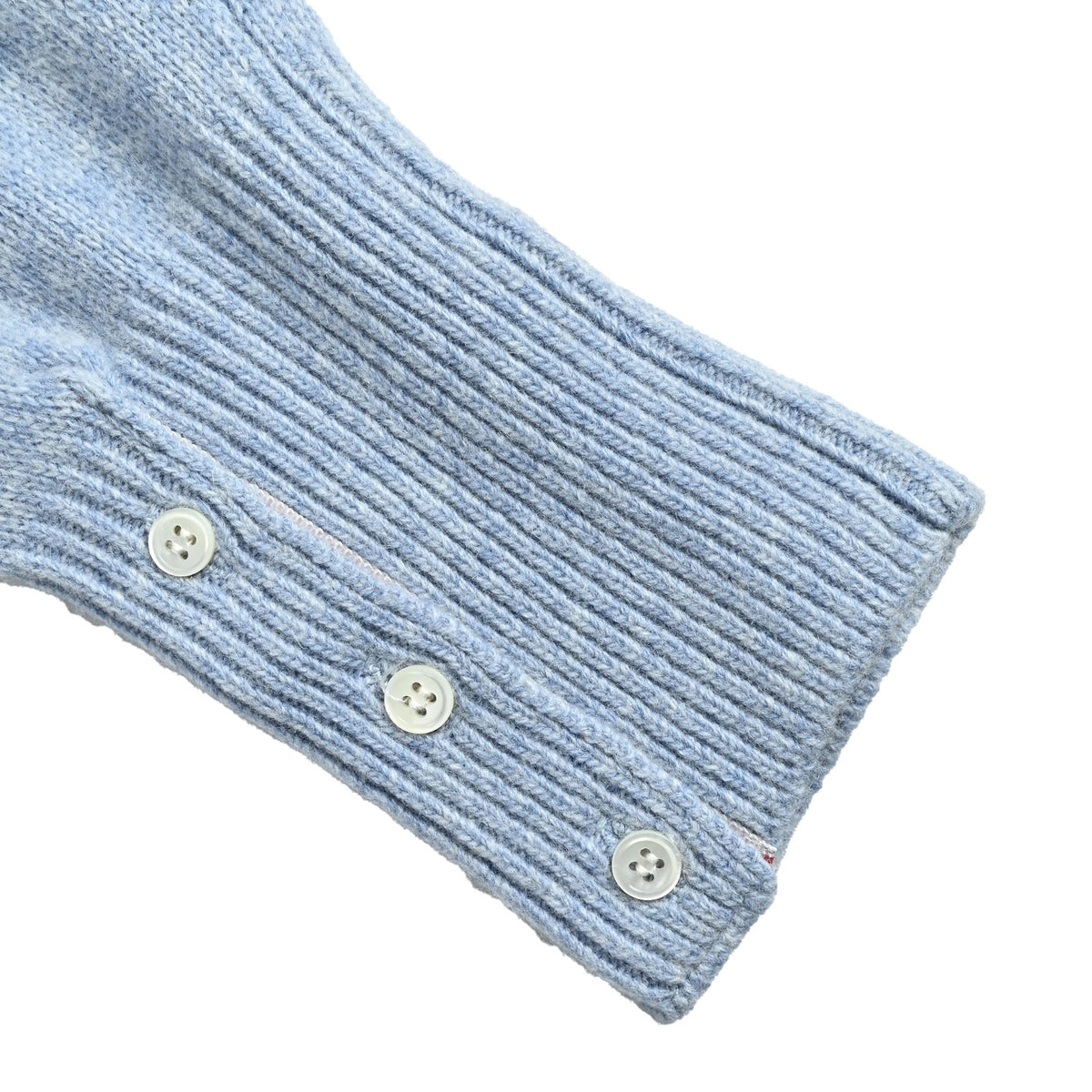 Thom Browne Four-Bar Crewneck Knit Sweater - Light Blue