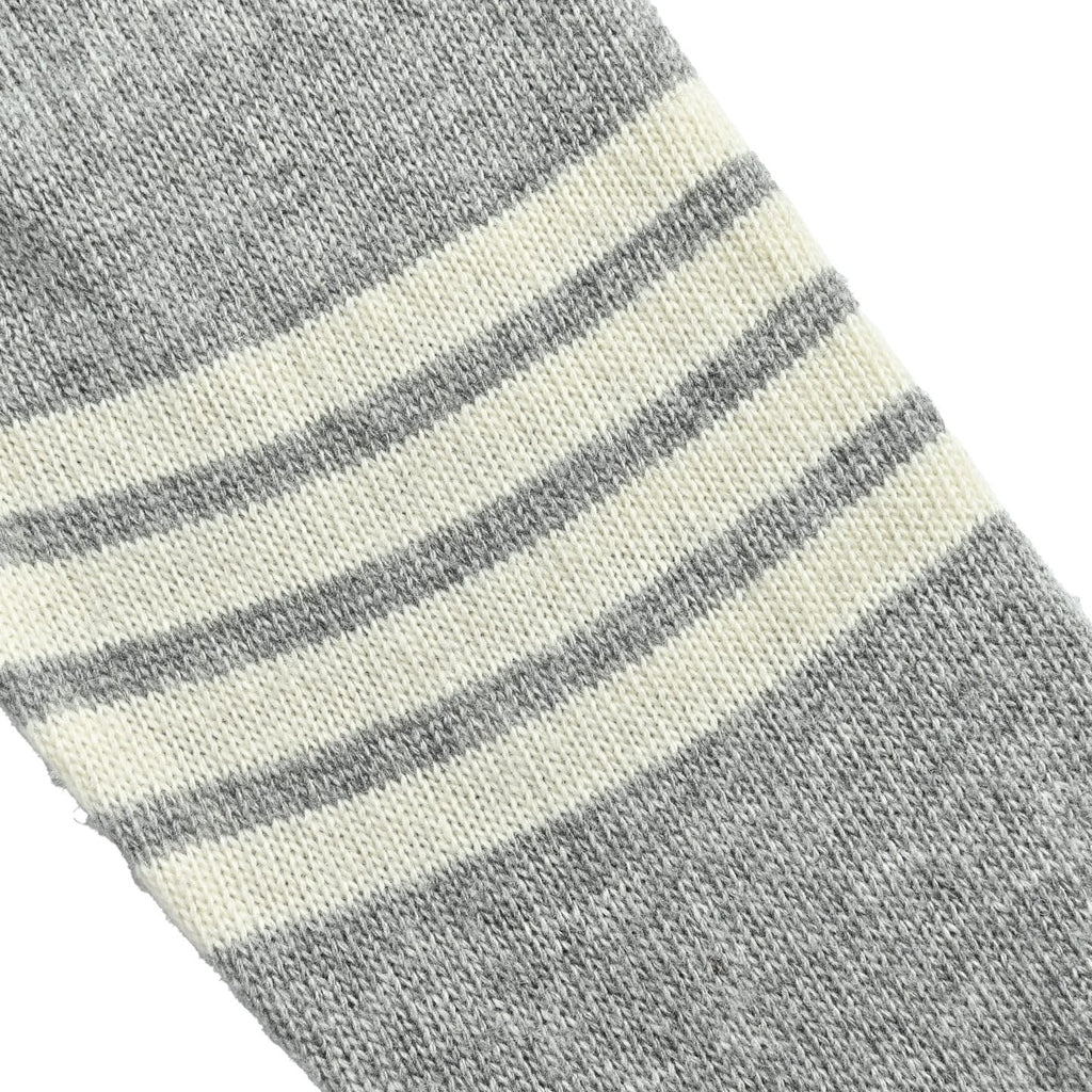 Thom Browne Four-Bar Crewneck Knit Sweater - Light Gray