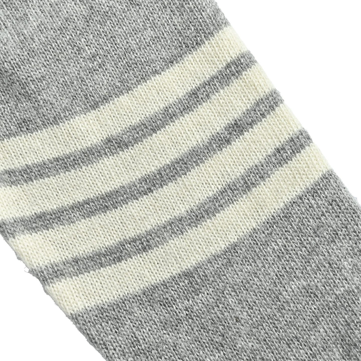 Thom Browne Four-Bar Crewneck Knit Sweater - Light Gray