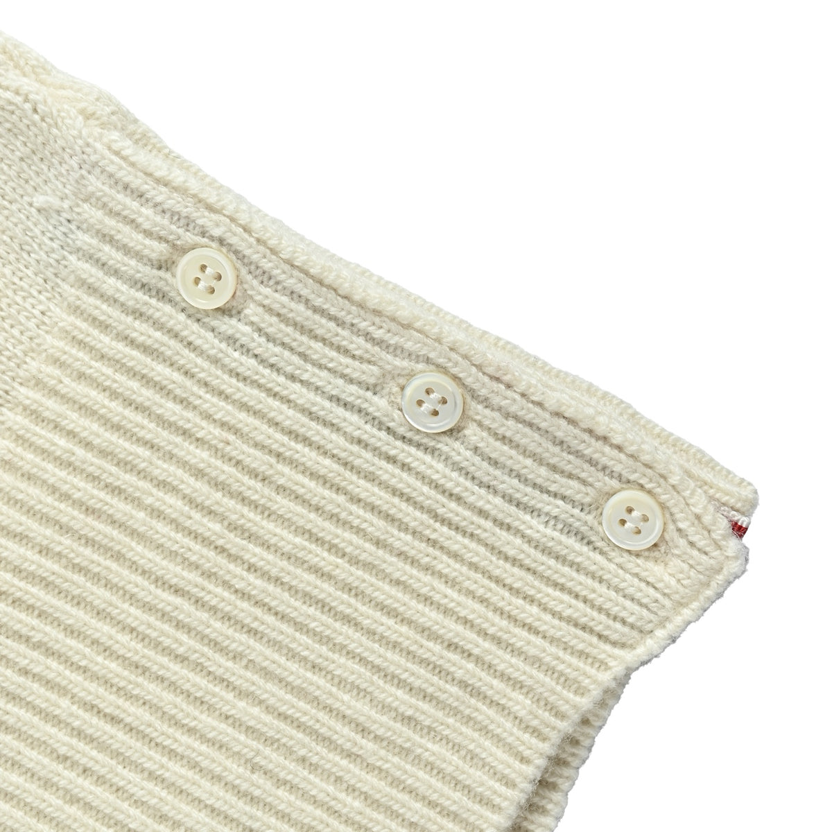 Thom Browne Four-Bar Crewneck Knit Sweater - Ivory
