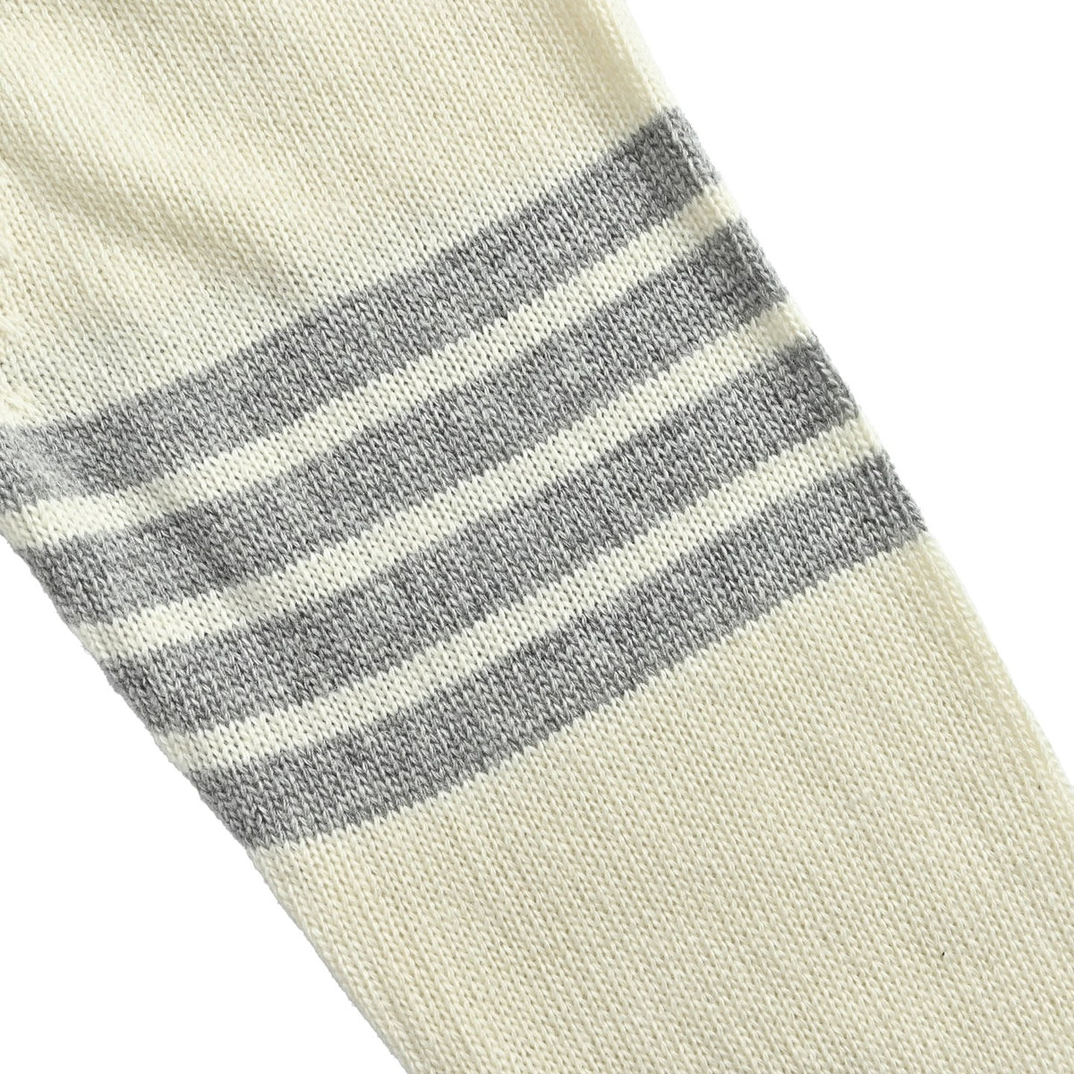 Thom Browne Four-Bar Crewneck Knit Sweater - Ivory