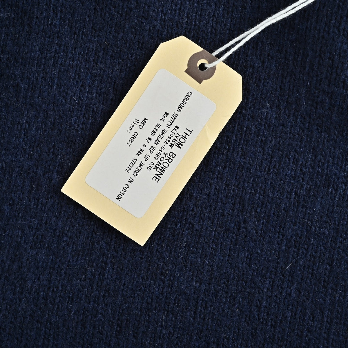 Thom Browne Four-Bar Crewneck Knit Sweater - Navy Blue