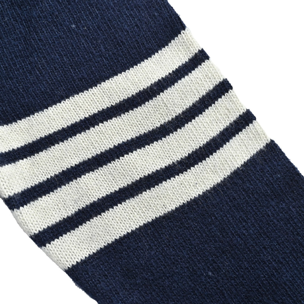 Thom Browne Four-Bar Crewneck Knit Sweater - Navy Blue