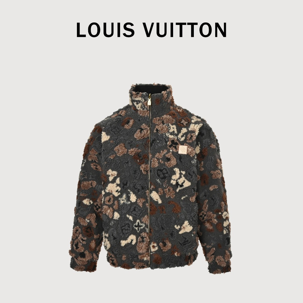 Louis Vuitton x NIGO Reversible Teddy Fleece Zip-Up Jacket