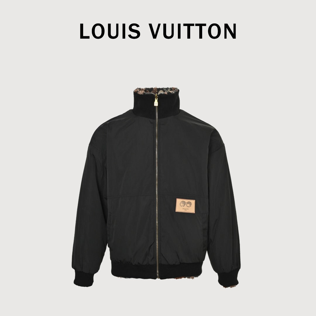 Louis Vuitton x NIGO Reversible Teddy Fleece Zip-Up Jacket