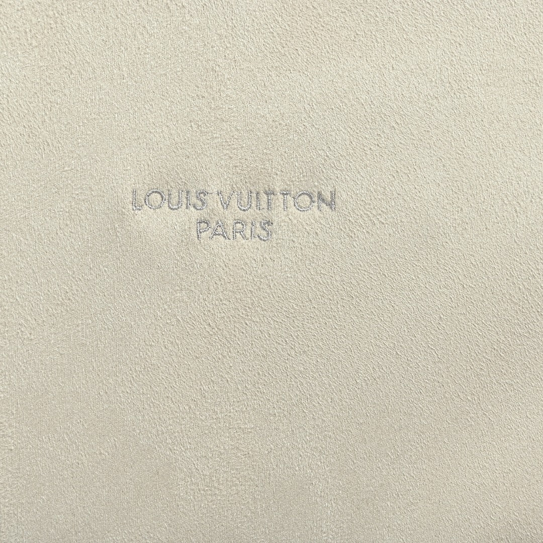 Louis Vuitton Letter-Embroidered Suede-Effect Bomber Jacket - Ivory