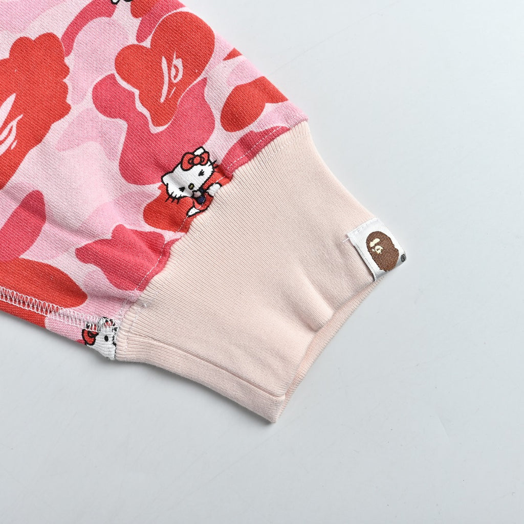 BAPE x Hello Kitty Pink Camo Zip-Up Hoodie