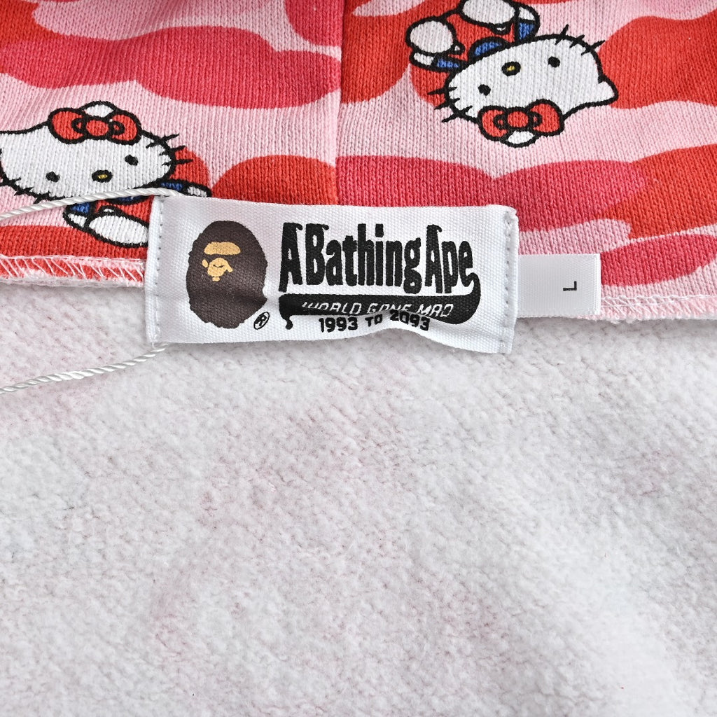 BAPE x Hello Kitty Pink Camo Zip-Up Hoodie