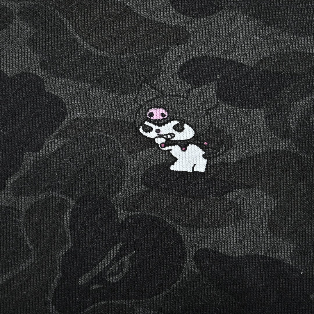 BAPE x Sanrio Character Camo Zip-Up Hoodie - Black