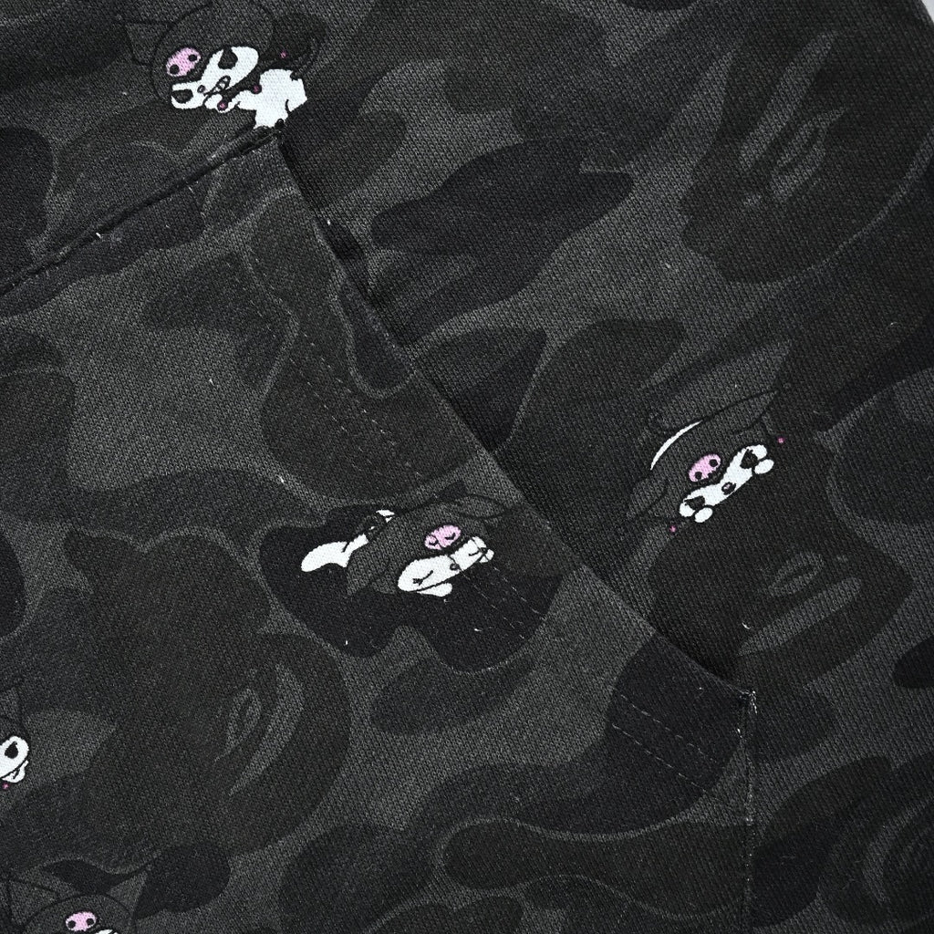 BAPE x Sanrio Character Camo Zip-Up Hoodie - Black