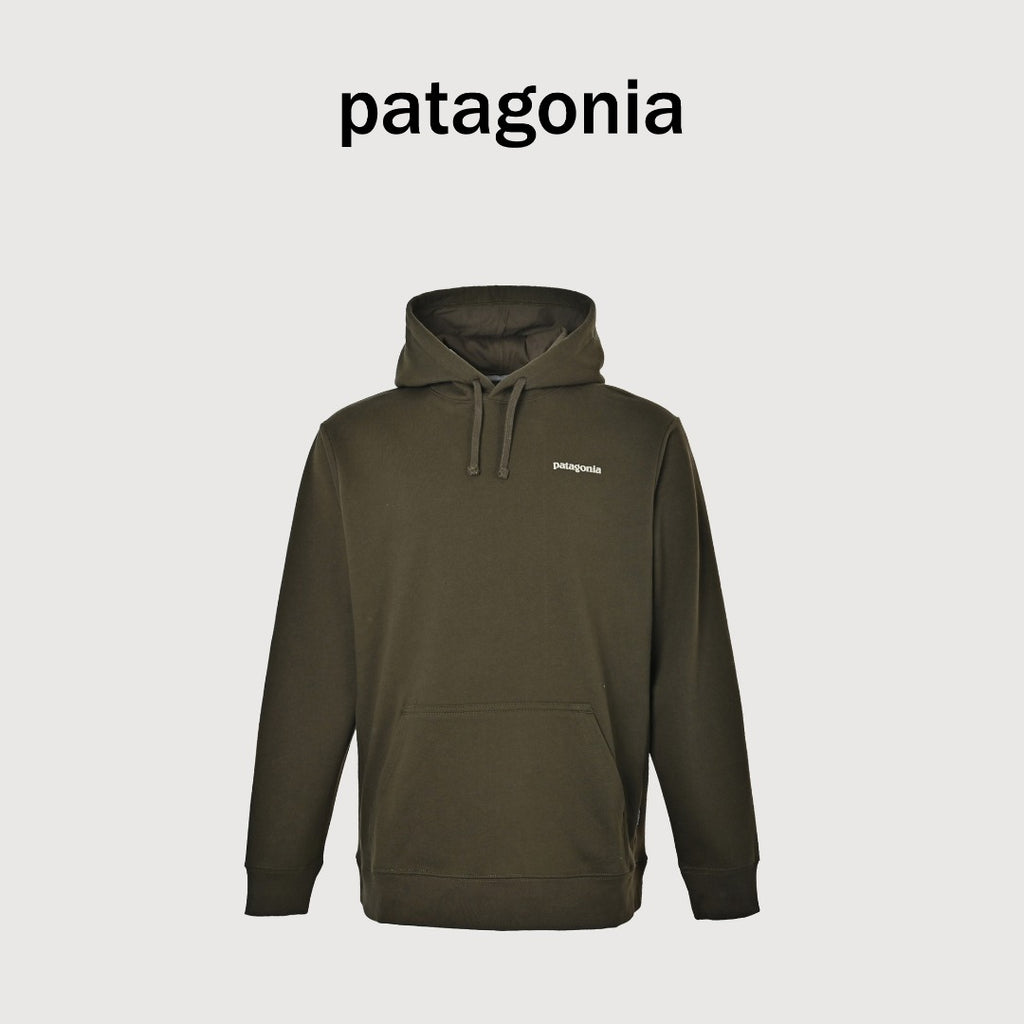 Patagonia Wave Graphic Pullover Hoodie - Dark Olive