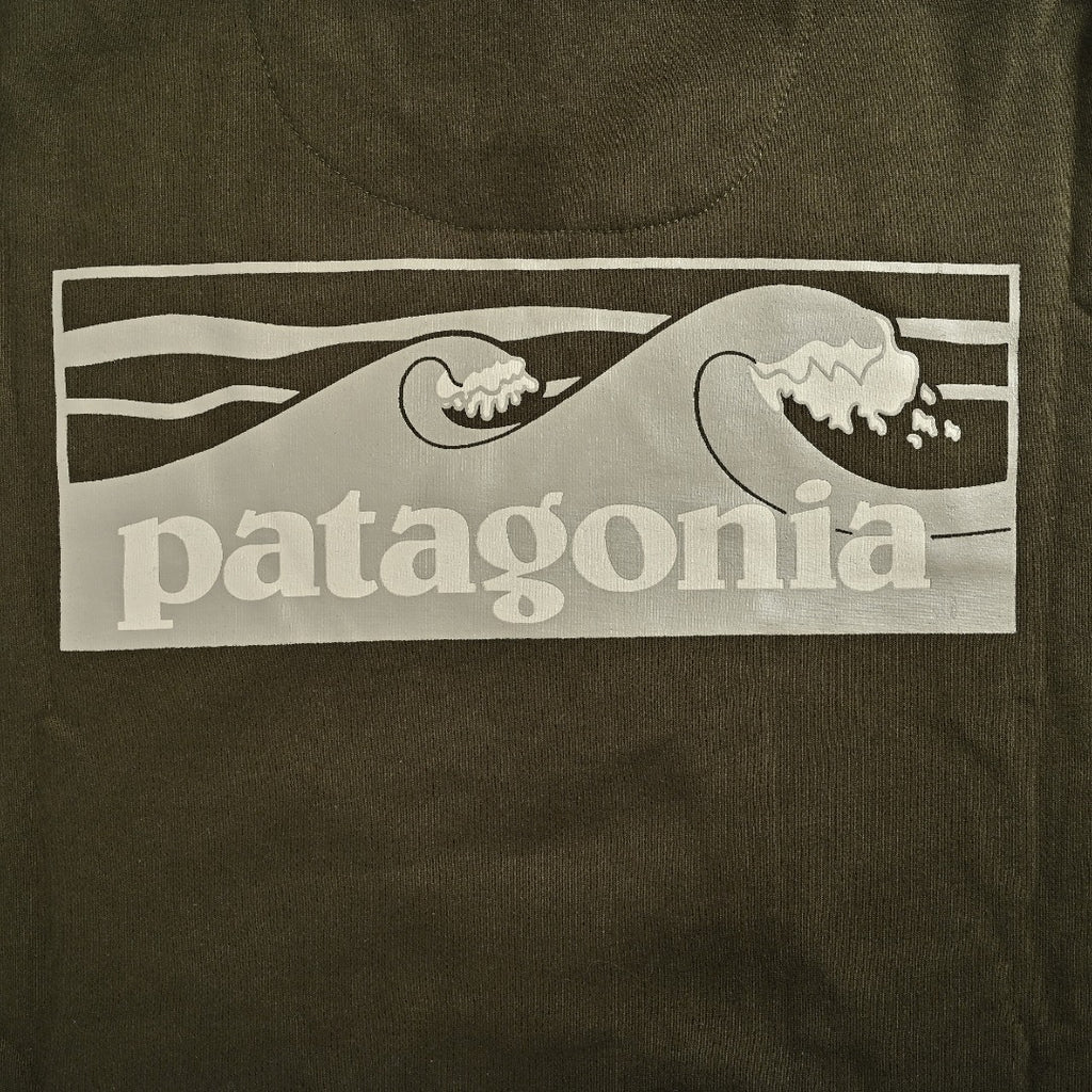 Patagonia Wave Graphic Pullover Hoodie - Dark Olive