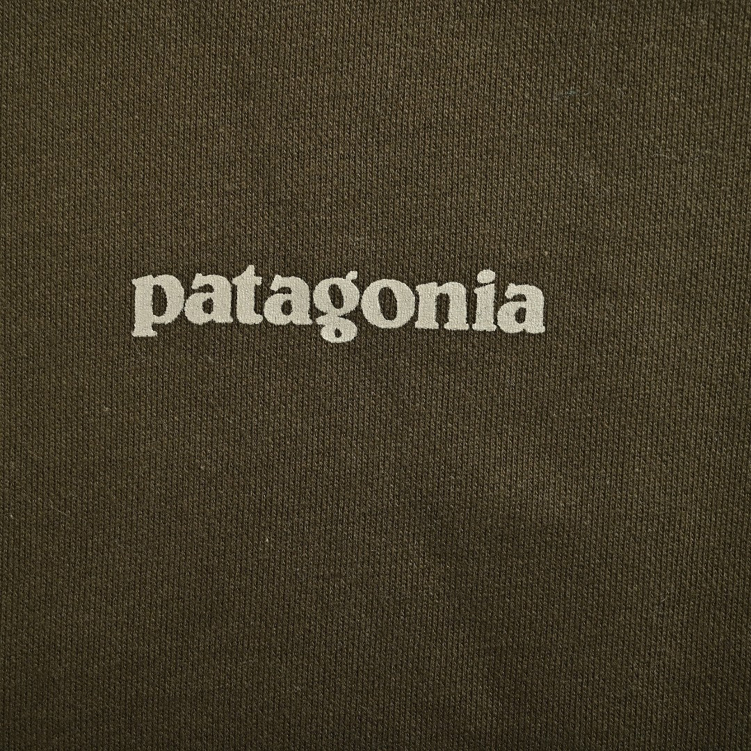 Patagonia Wave Graphic Pullover Hoodie - Dark Olive