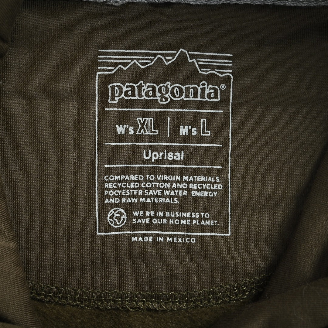Patagonia Wave Graphic Pullover Hoodie - Dark Olive