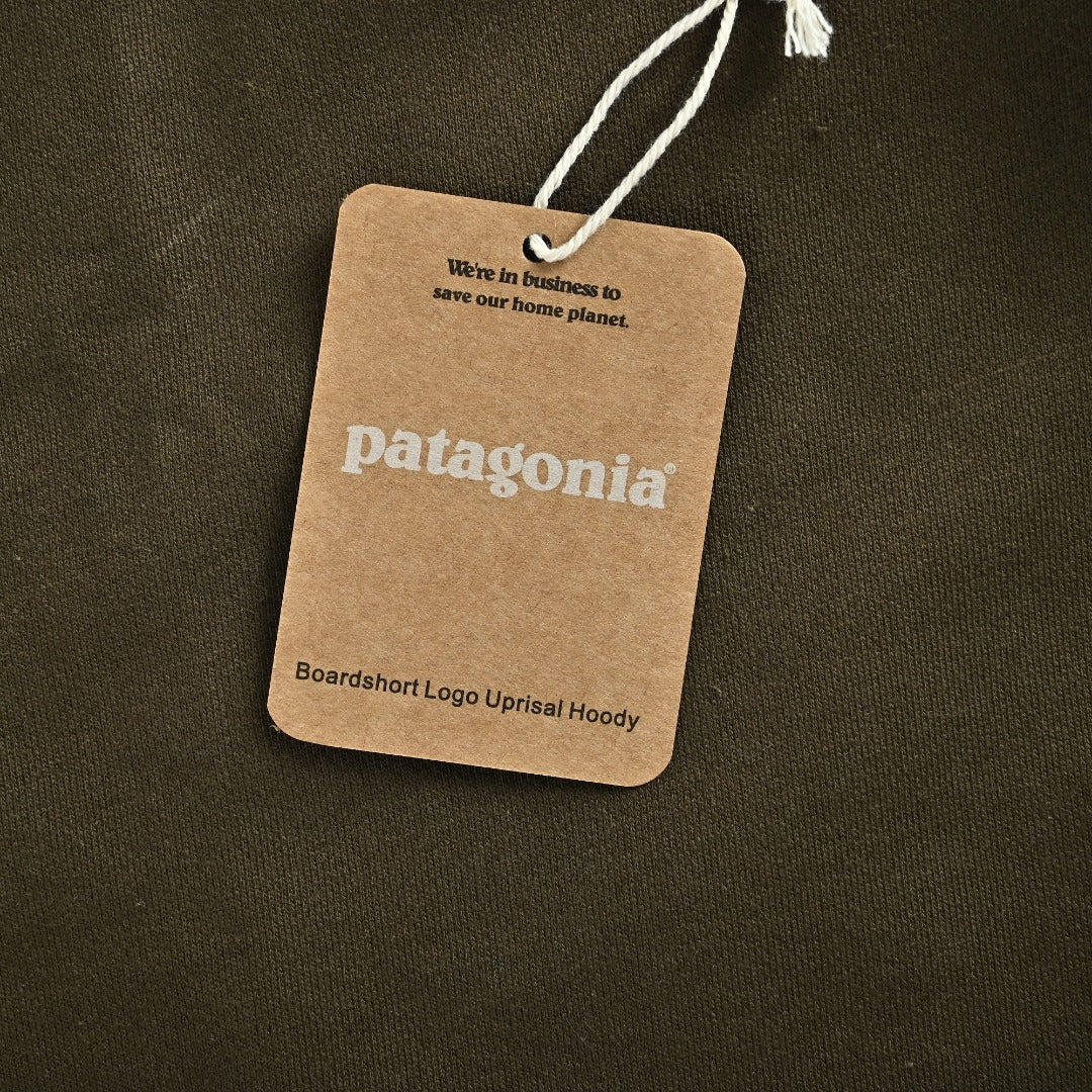 Patagonia Wave Graphic Pullover Hoodie - Dark Olive