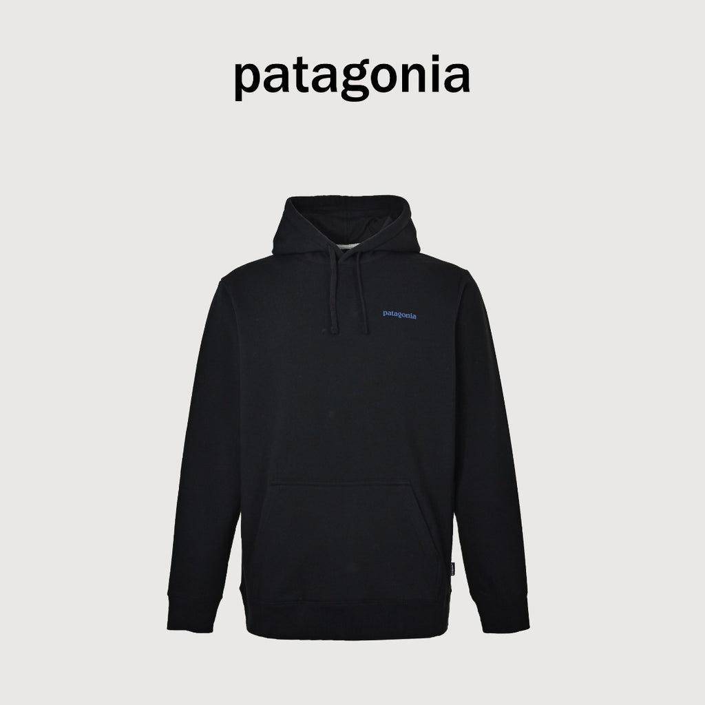 Patagonia Wave Graphic Pullover Hoodie - Black