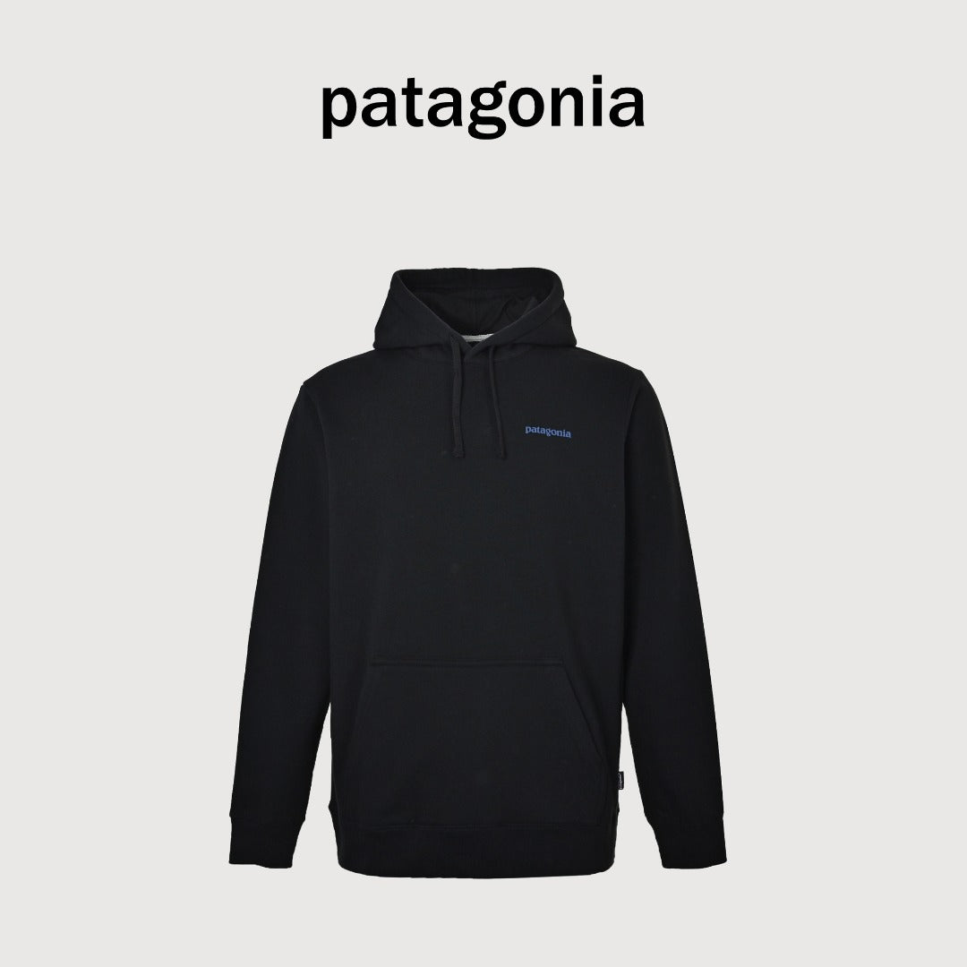 Patagonia Wave Graphic Pullover Hoodie - Black