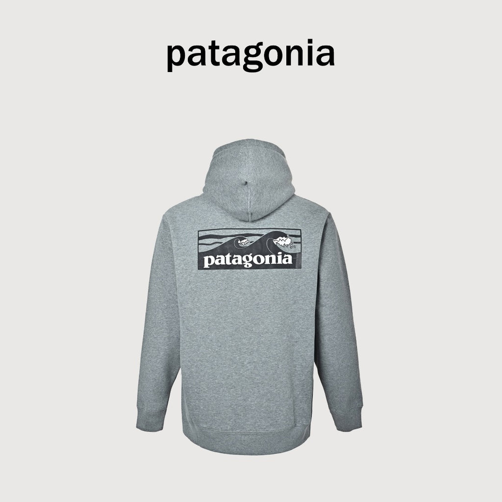 Patagonia Wave Graphic Pullover Hoodie - Gray