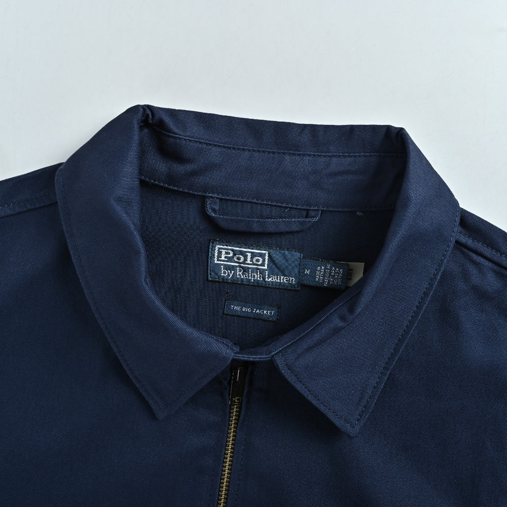 Ralph Lauren Pony-Embroidered Collared Zip-Up Jacket - Navy