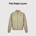 Ralph Lauren Pony-Embroidered Collared Zip-Up Jacket - Khaki