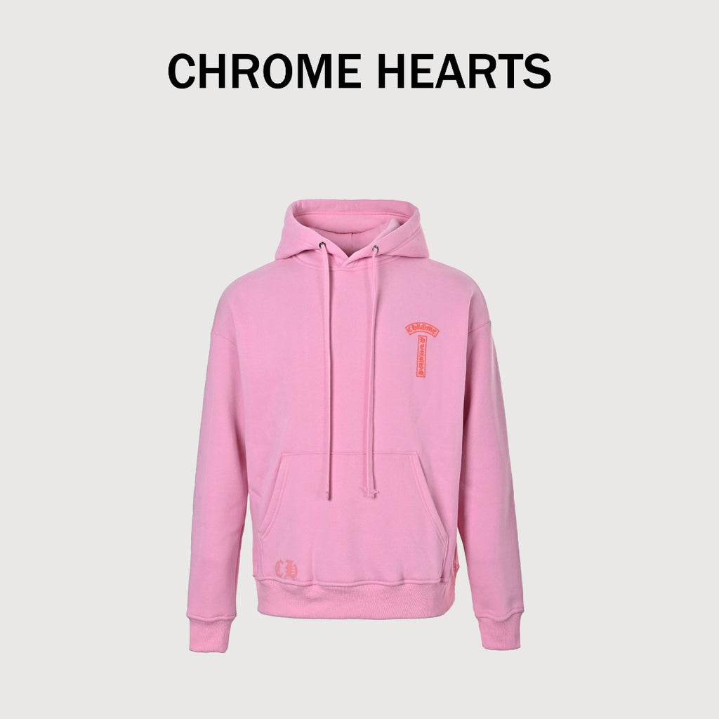 Chrome Hearts Graphic Pullover Hoodie - Pink