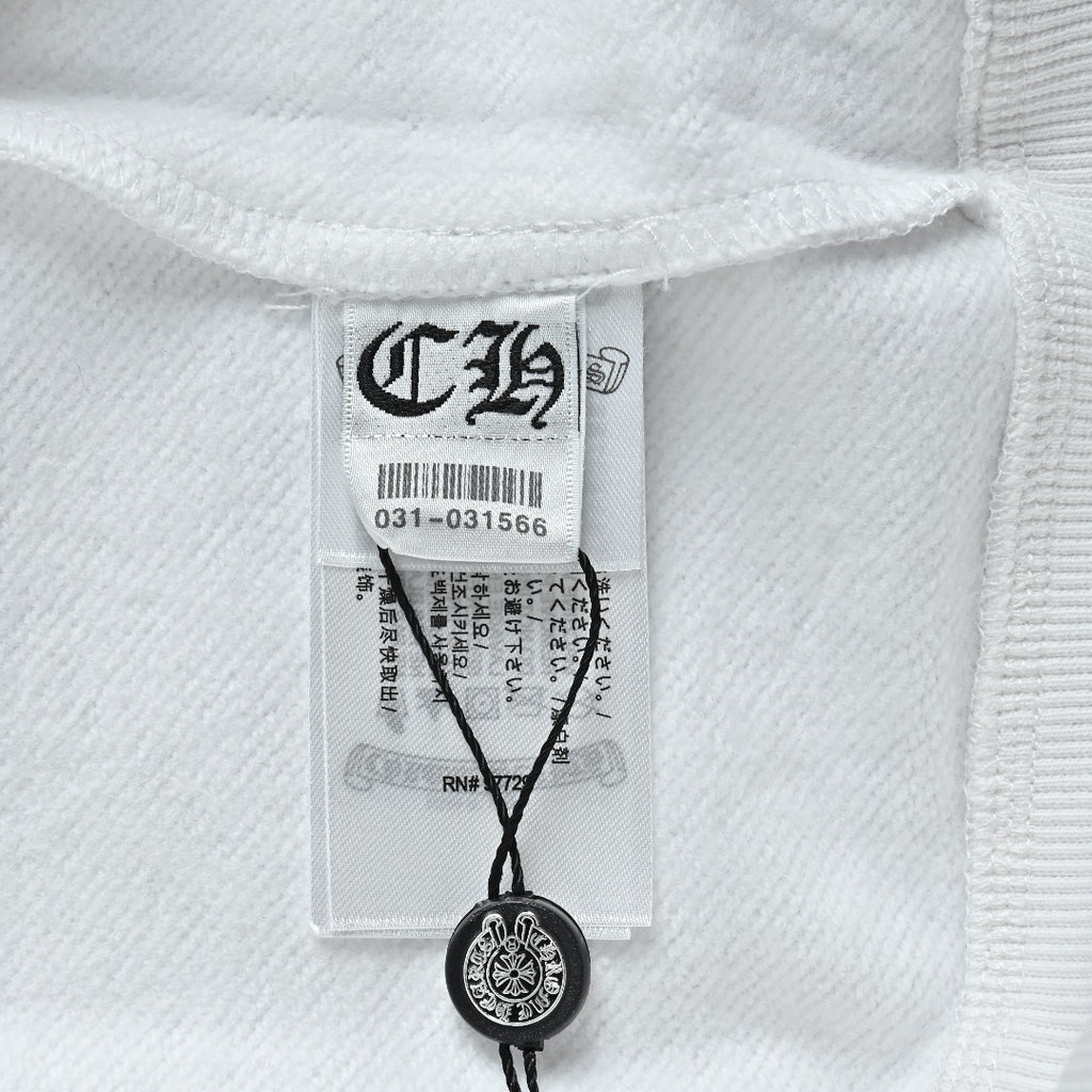Chrome Hearts Horseshoe Print Zip-Up Hoodie - White and Pink