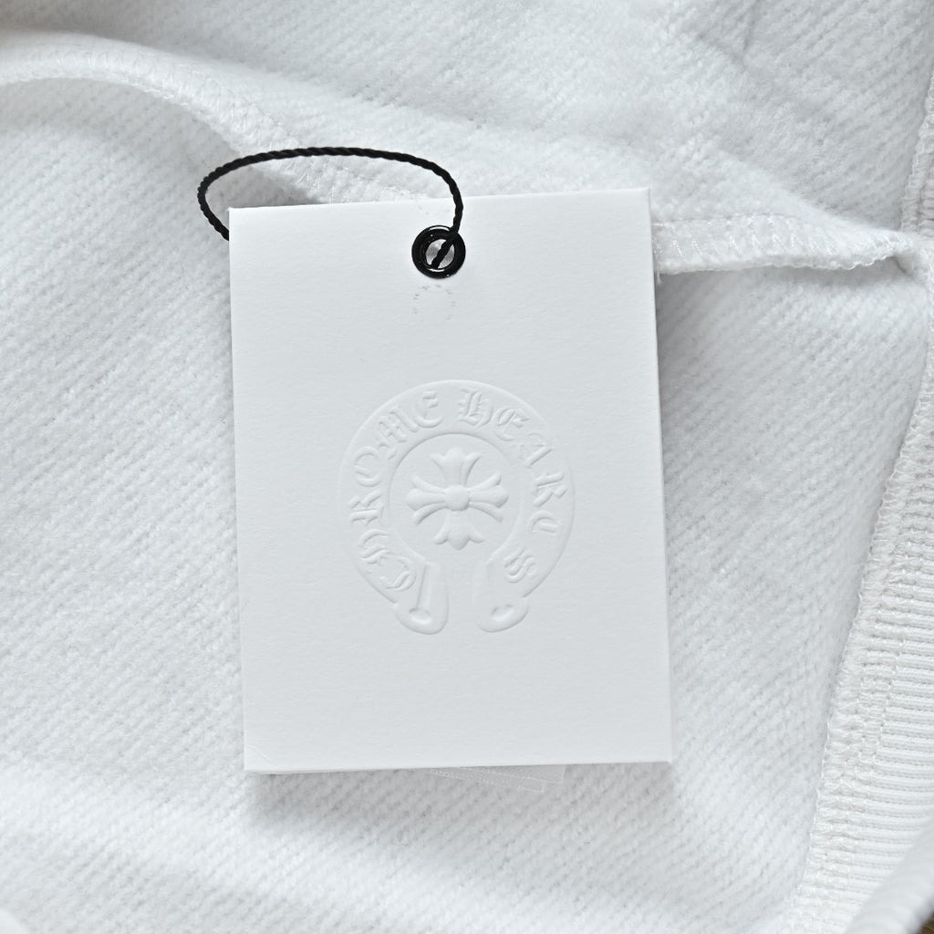 Chrome Hearts Horseshoe Print Zip-Up Hoodie - White and Pink
