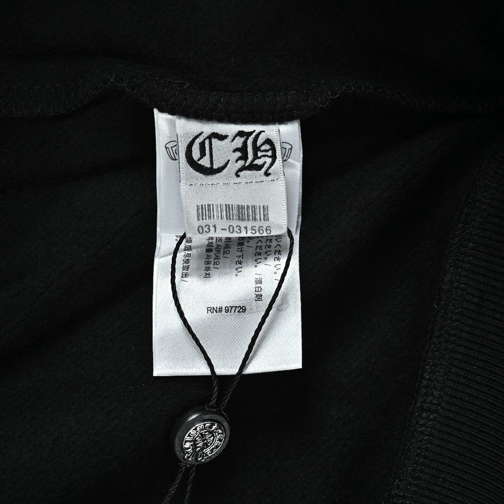 Chrome Hearts Horseshoe Print Zip-Up Hoodie - Black and Pink