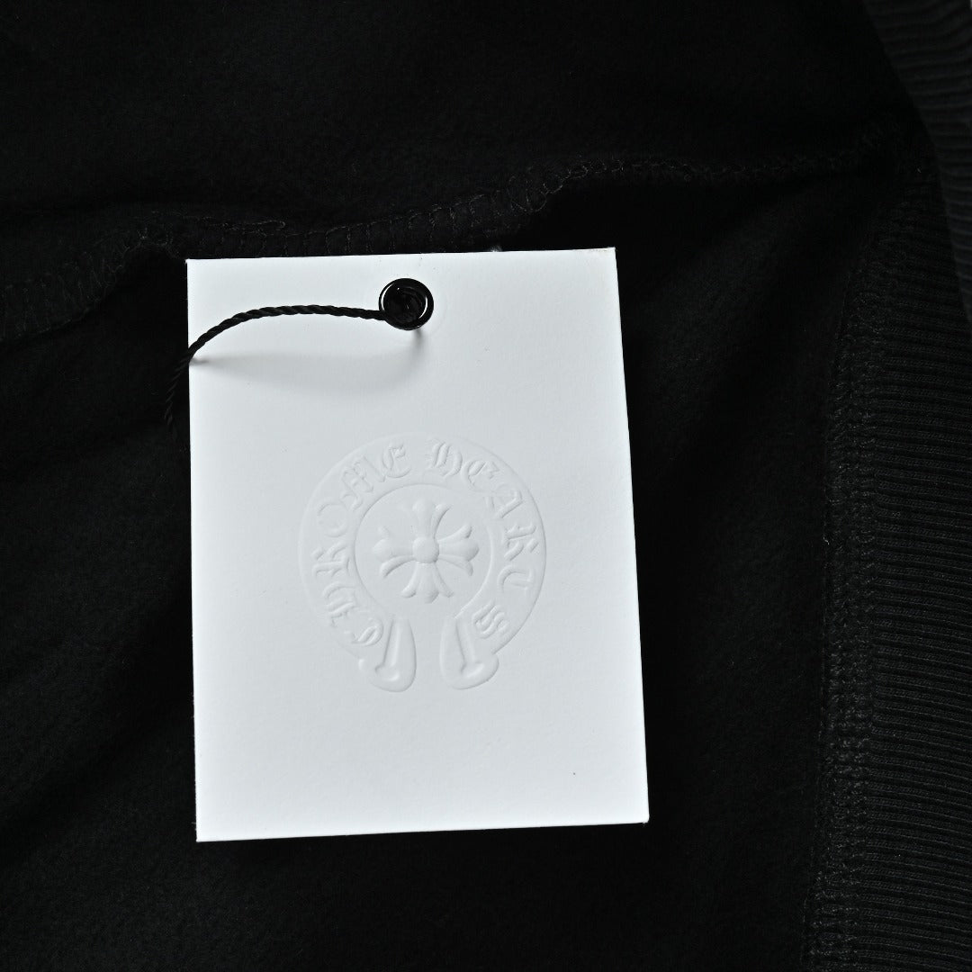 Chrome Hearts Horseshoe Print Zip-Up Hoodie - Black and Pink
